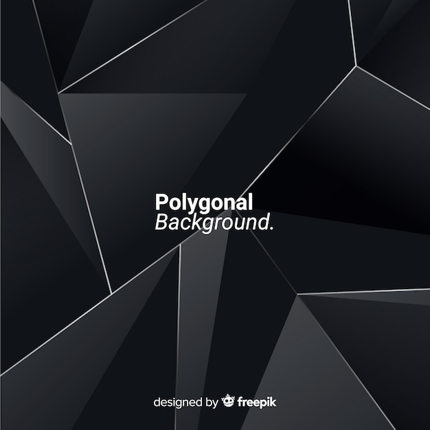 Free vector polygonal dark background