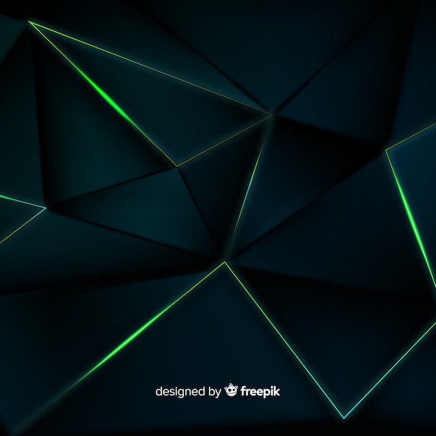 Free vector polygonal dark background
