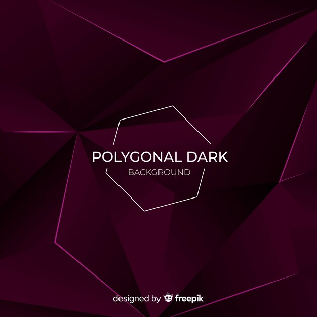 Free vector polygonal dark background