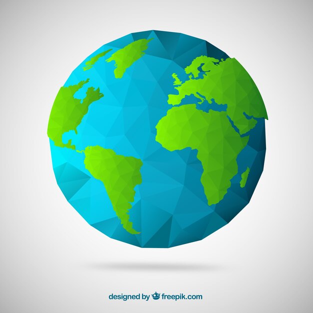 Polygonal earth background