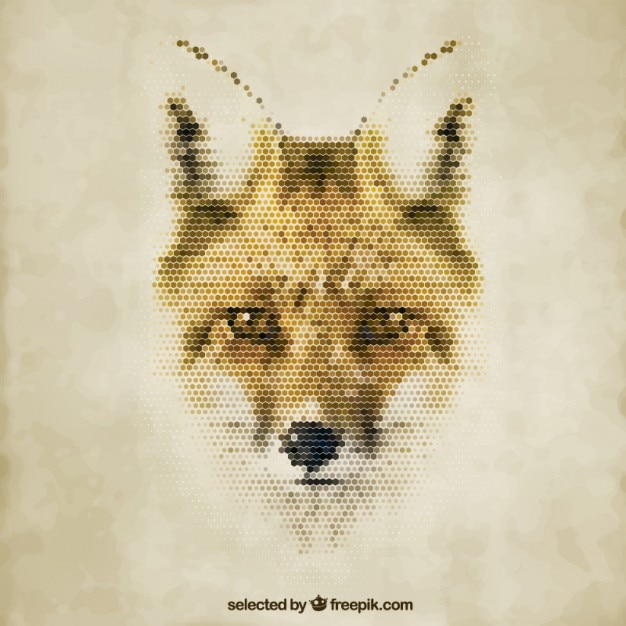 Free vector polygonal fox