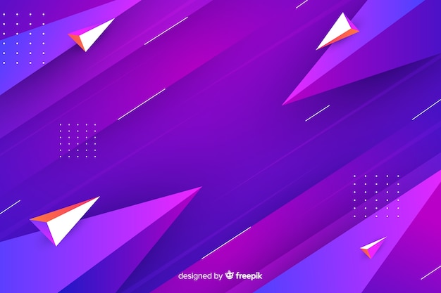 Polygonal gradient geometric shapes background