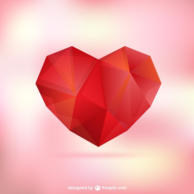 Polygonal heart for mothers day