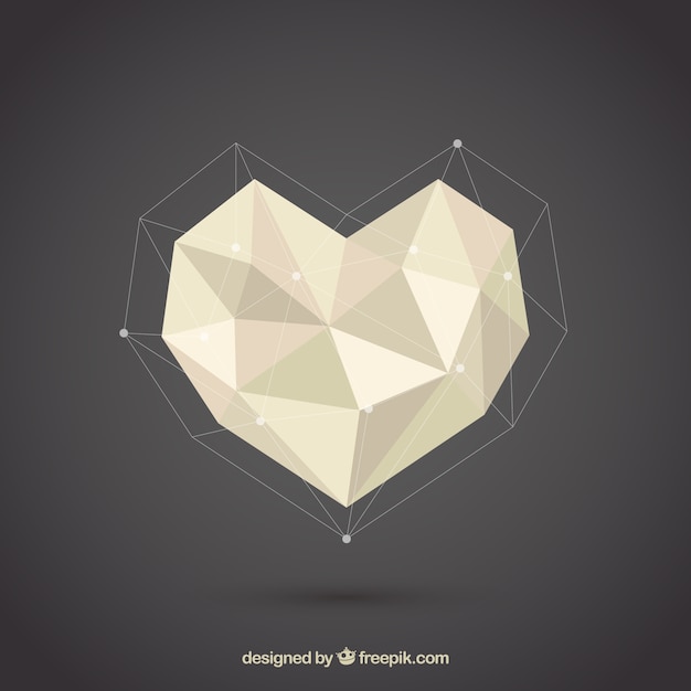 Free vector polygonal heart