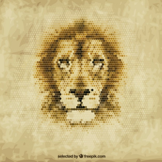Бесплатное векторное изображение polygonal лев