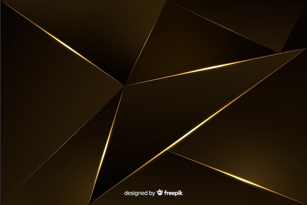 Free vector polygonal luxury dark background