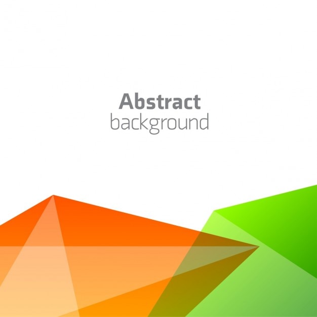 Polygonal orange and green background