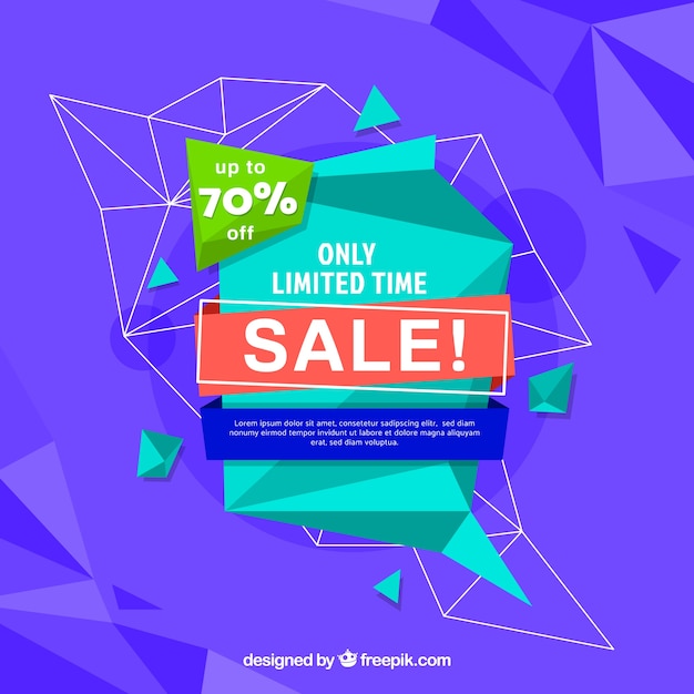 Polygonal purple sale design