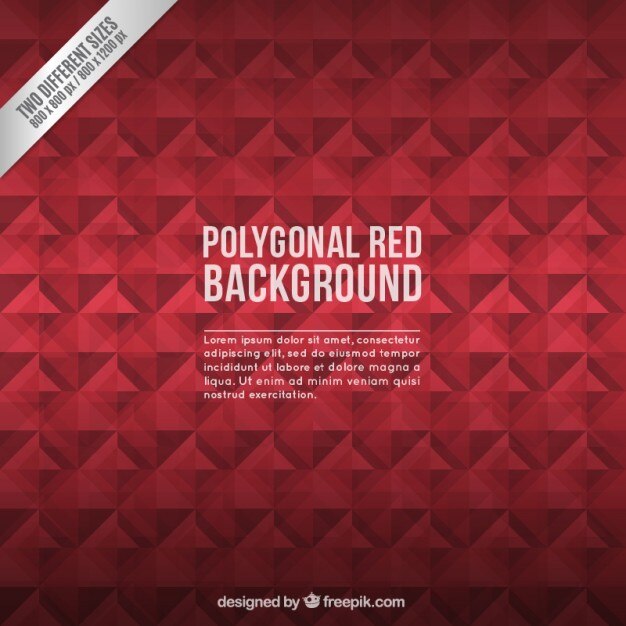 Free vector polygonal red background