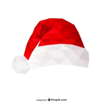Polygonal santa claus hat