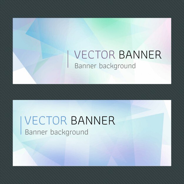 Polygonal shapes banners design