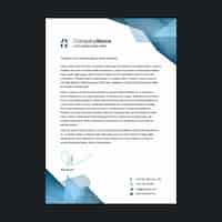 Free vector polygonal shapes letterhead design