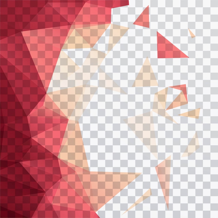 Free Vector polygonal shapes on a transparent background