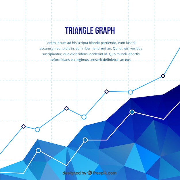 Free vector polygonal statistics chart