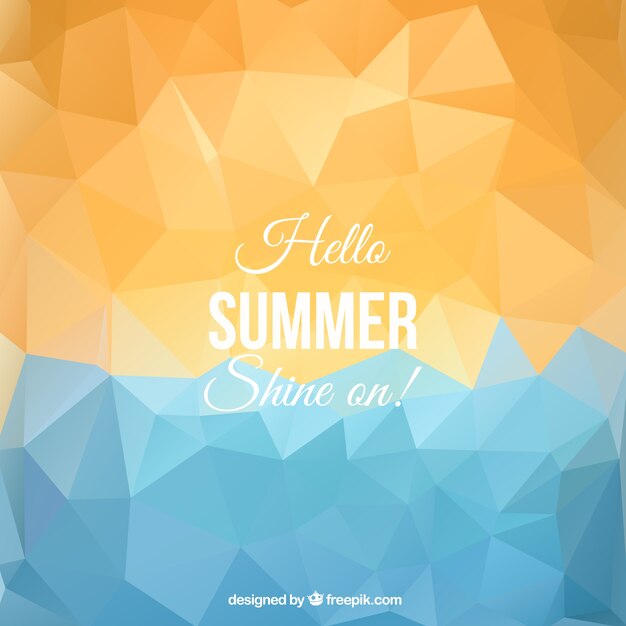 Free vector polygonal summer background