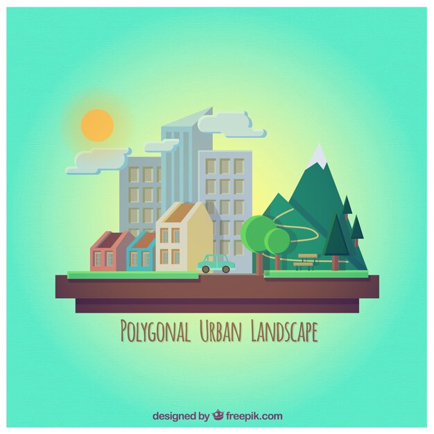 Polygonal urban landscape