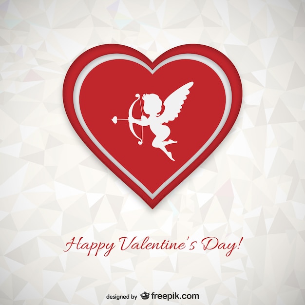 Free vector polygonal valentine's card