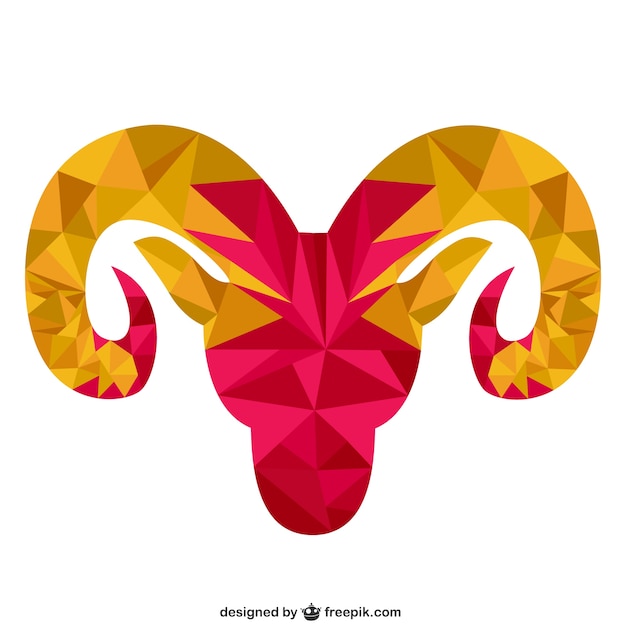 Free vector polygonal year of the goat