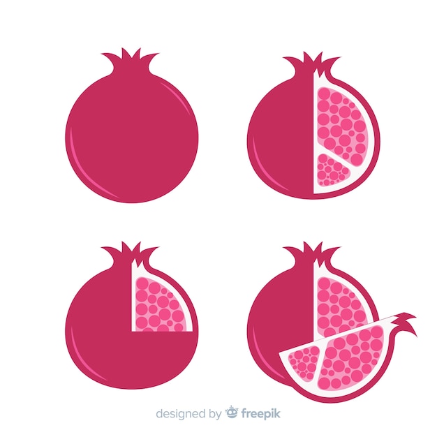 Free vector pomegranate collection