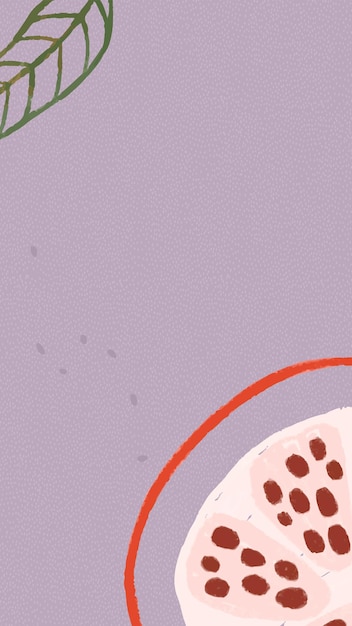 Бесплатное векторное изображение Плоды граната на фиолетовом фоне дизайн ресурса