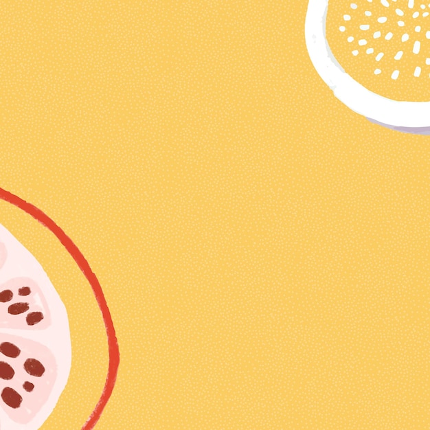 Pomegranate fruit on a yellow background design resource