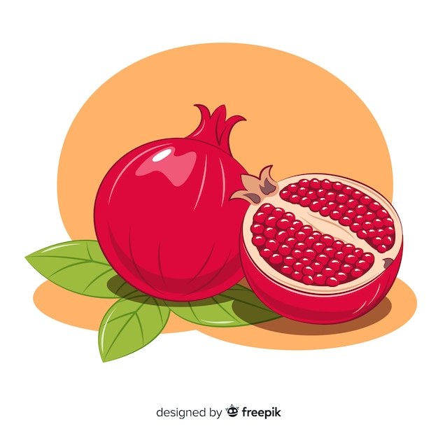 Free vector pomegranates