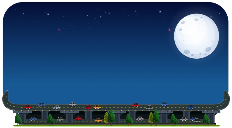 Free Vector ponoramic view of highway