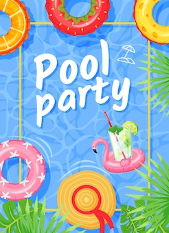 Free Vector Summer Pool Party Poster Design Template With Palm Leaves And Beach Ball On Blue Underwater Ocean Background Holiday Illustration For Banner Flyer Invitation Poster Free Vector Summer Pool Party Poster Design Template With Palm Leaves And Beach Ball On Blue Underwater Ocean Background Holiday Illustration For Banner Flyer Invitation Poster