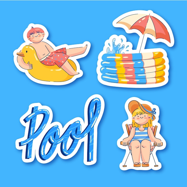 Free vector pool party template design