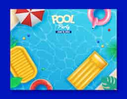 Free vector pool party template design