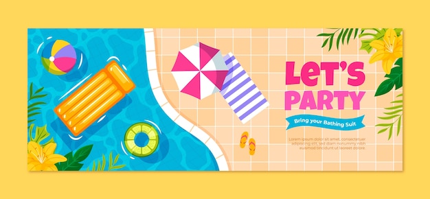 Pool party template design