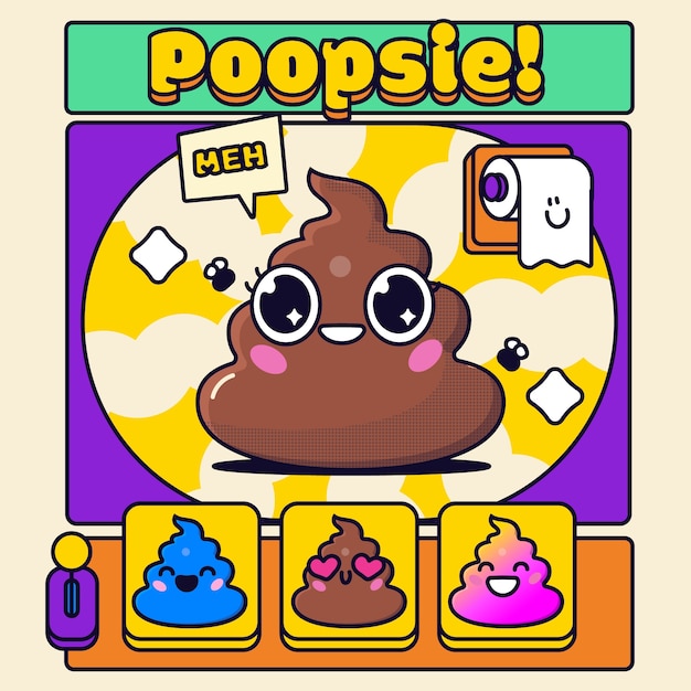 Poop emoji illustration