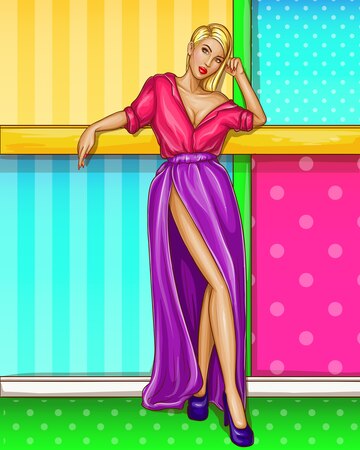 The woman bought a new nightgown