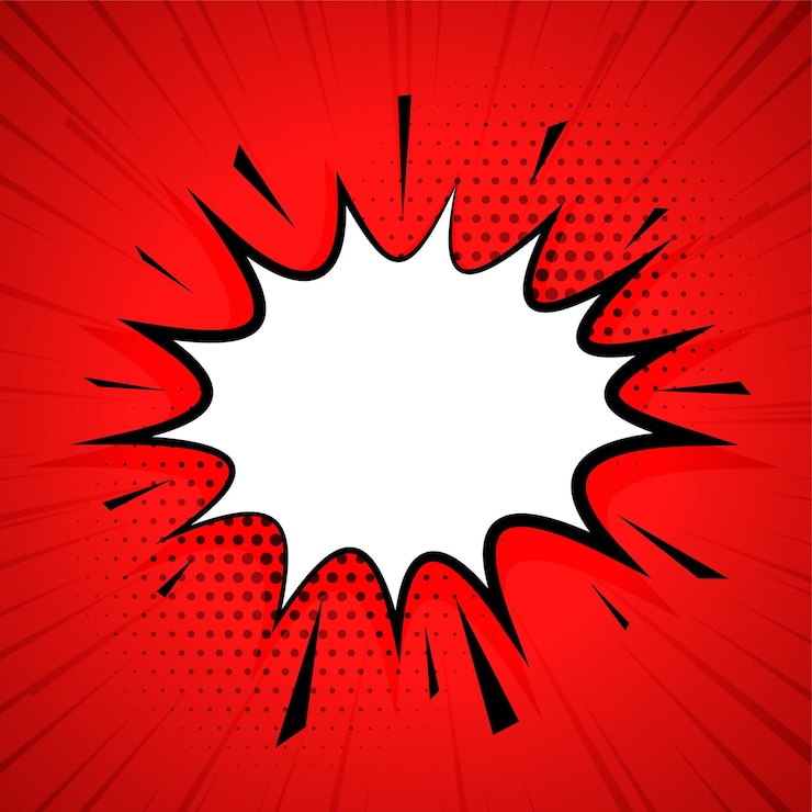 Free Vector pop art retro chat bubble burst background with blank space
