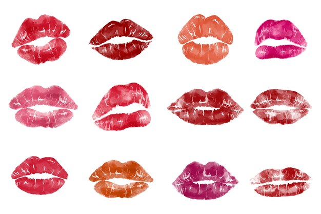 Free vector pop art style lip print