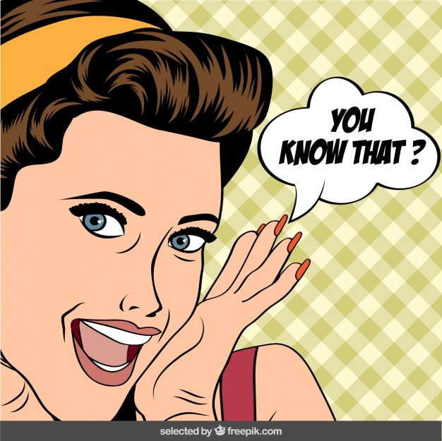Free Vector pop art woman in comic style