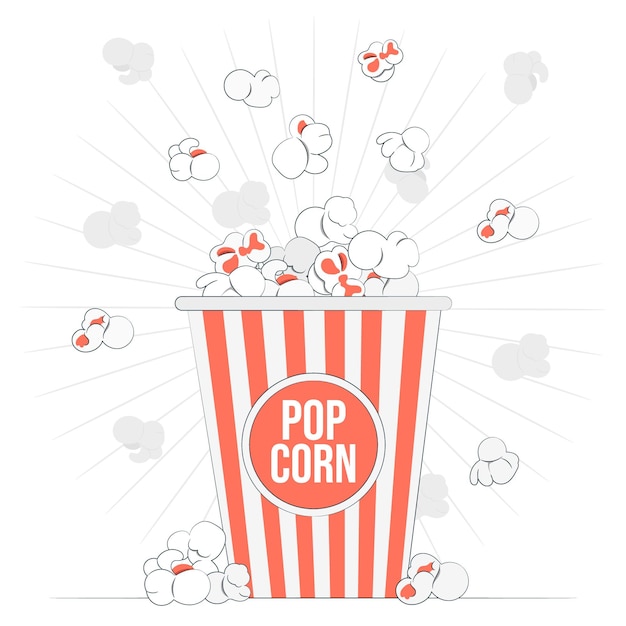 Popcorns concept illustration