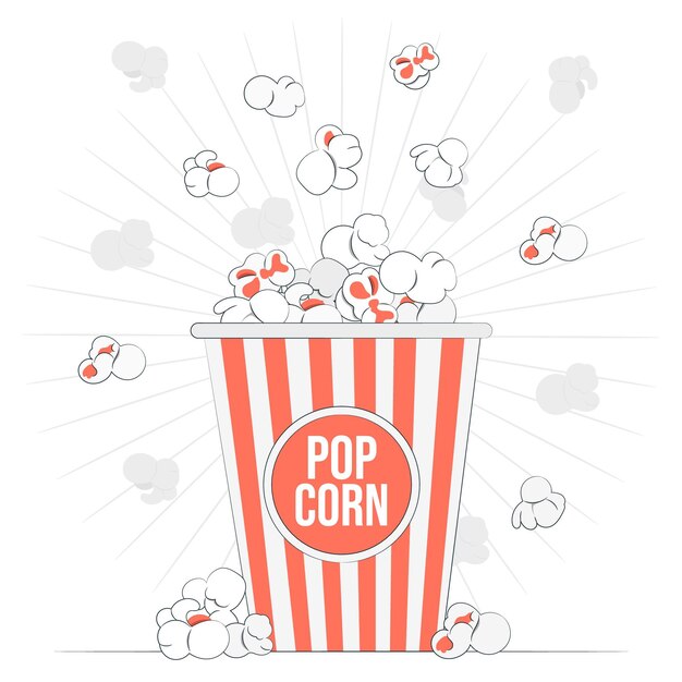 Иллюстрация концепции попкорна