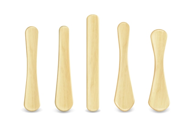 Popsicle sticks wooden elements for ice cream