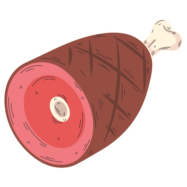 Free vector pork leg food