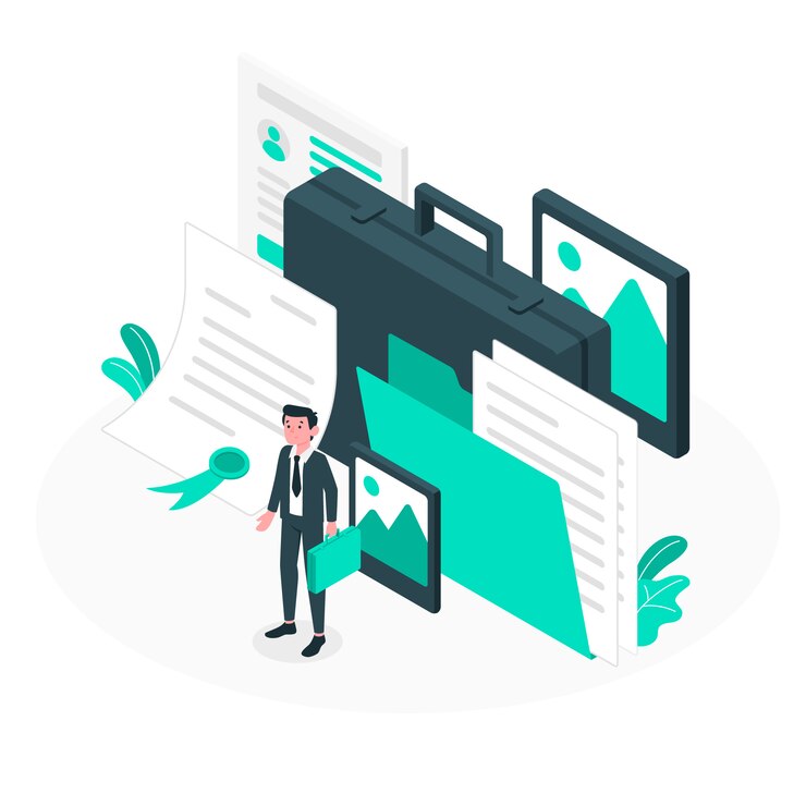 Free Vector portfolio concept illustration