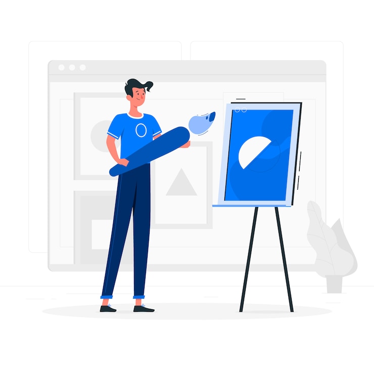 Free Vector portfolio update concept illustration