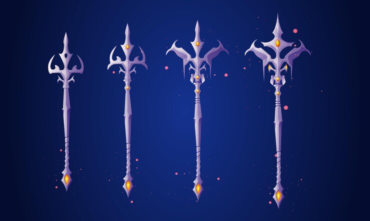 Free Vector poseidon or neptune fantastic trident