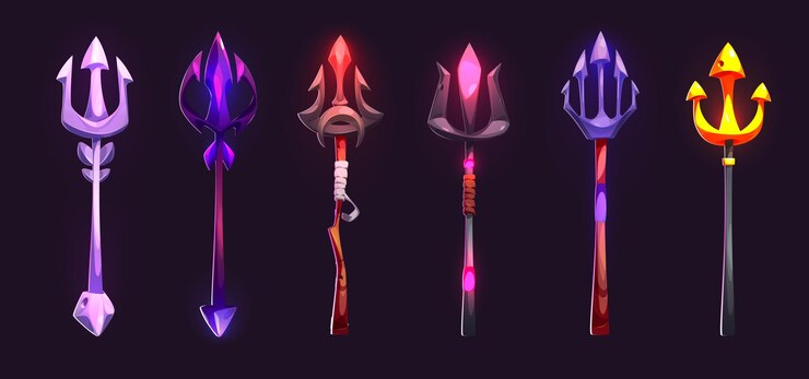 Free Vector poseidon or neptune magic trident