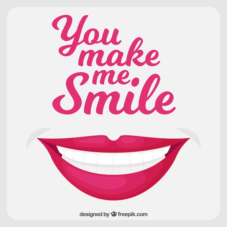 Free Vector positive background with message and smile