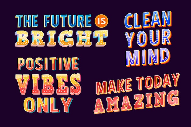 Positive lettering collection