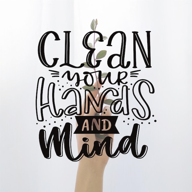 Positive lettering design with photo