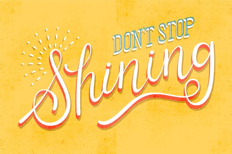 Free Vector positive lettering in vintage style