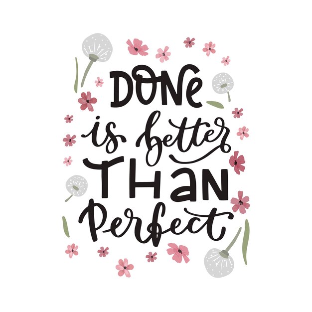 Premium Vector Positive Lettering With Flowers Wallpaper