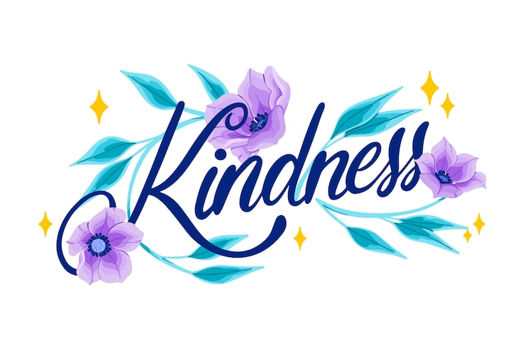 Free Vector positive lettering with flowers wallpaper